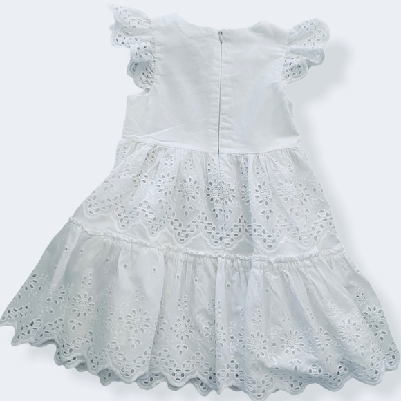 Shabby Chic White Eyelet Toddler Dress - Picture 2 of 7